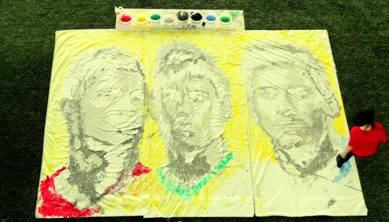 Artwork Piala Dunia 2014: Melukis Potret Ronaldo, Neymar, Messi Dengan Bola