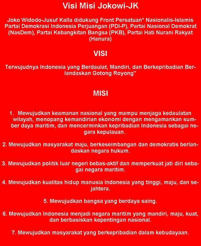 VISI MISI FAVORIT CAPRES PILIHAN AGAN