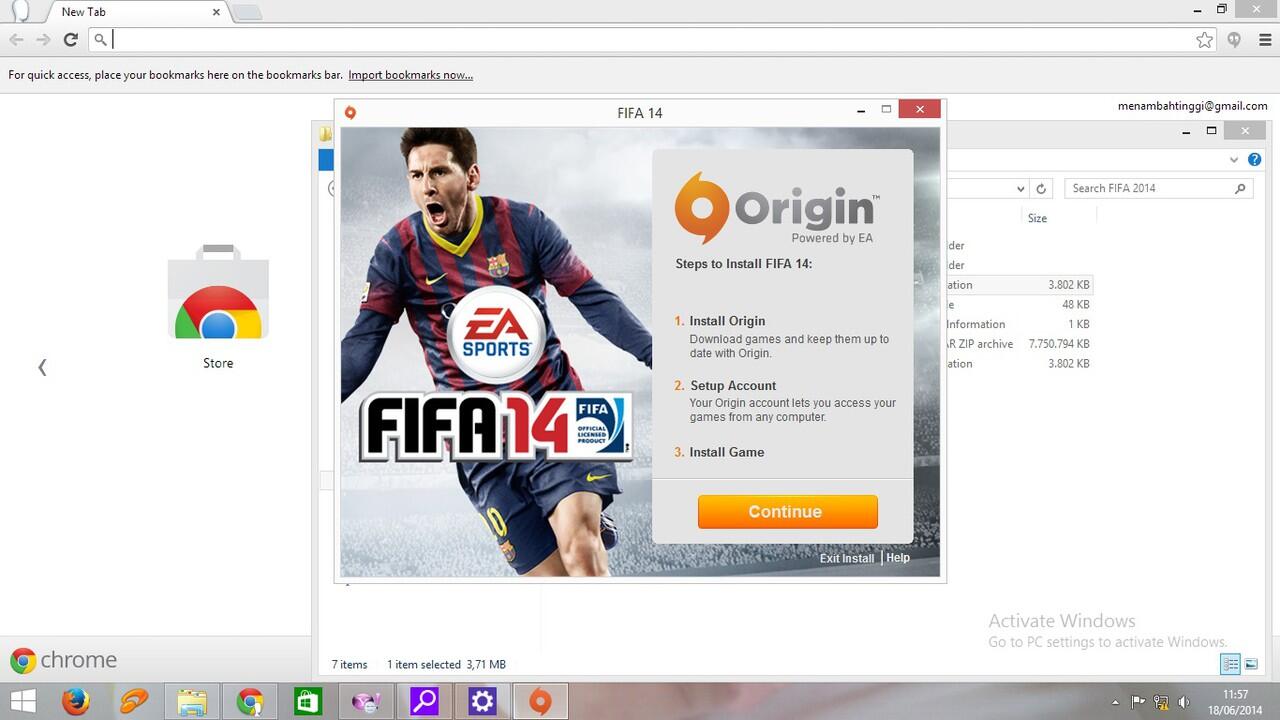 mohon bantuan install FIFA 2014 Gan