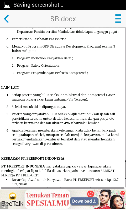 Modus penipuan Lowongan kerja mengatasnamakan PT Freeport Indonesia