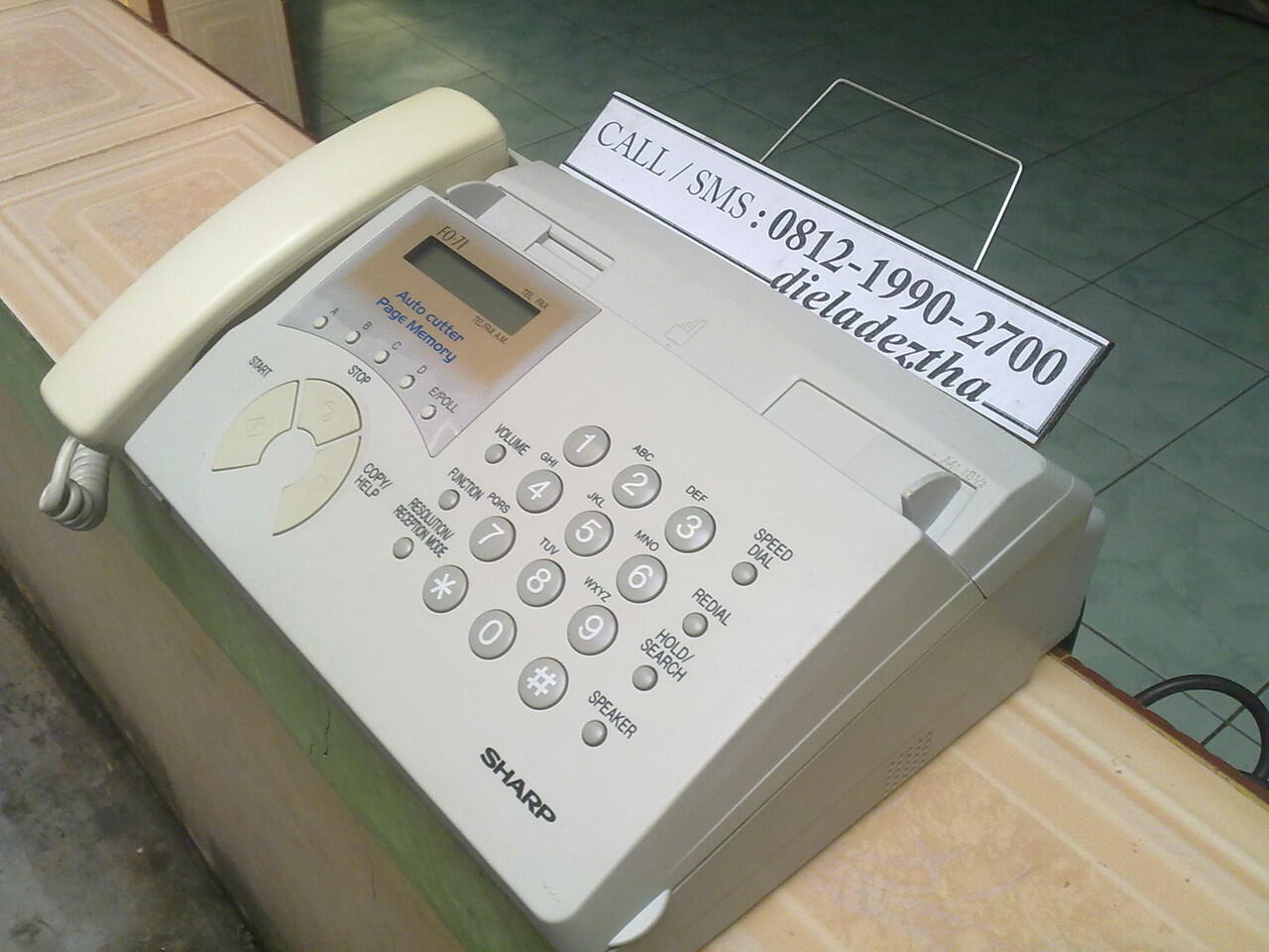 Terjual Mesin Fax Sharp FO71 Thermal Paper Facsimile / Faximile / Faks