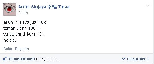 Ulah Hacker FB jual akun buat beli pulsa quota....