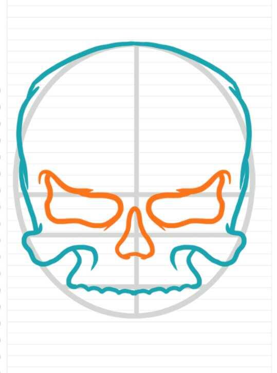 Cara Mudah Menggambar Karakter Tengkorak