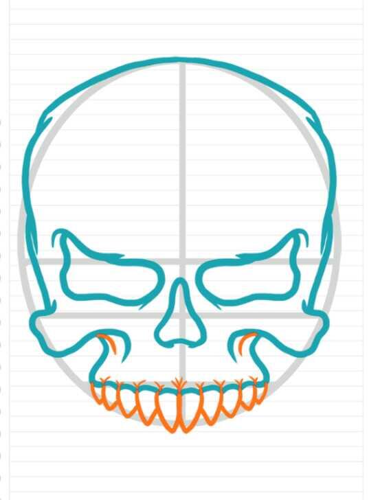Cara Mudah Menggambar Karakter Tengkorak