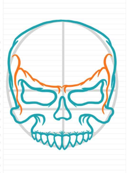 Cara Mudah Menggambar Karakter Tengkorak