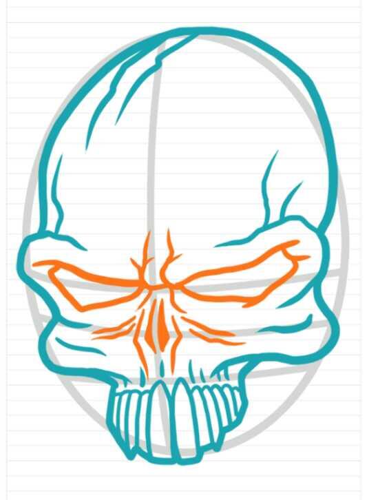 Cara Mudah Menggambar Karakter Tengkorak