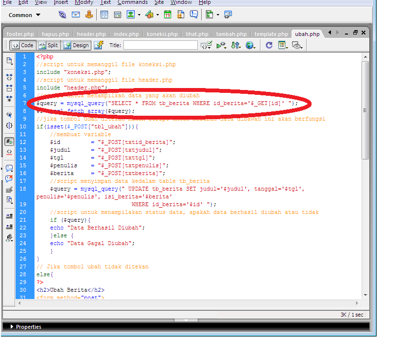 (Web_Template_PHP)Gan file hapus.php en ubah.php gak bisa dijalanin ? #help