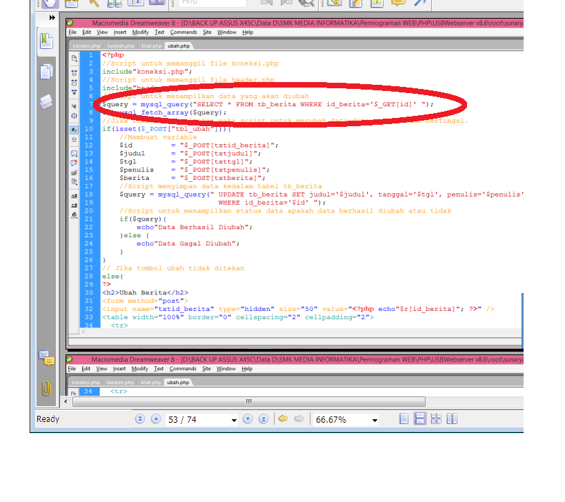 (Web_Template_PHP)Gan file hapus.php en ubah.php gak bisa dijalanin ? #help