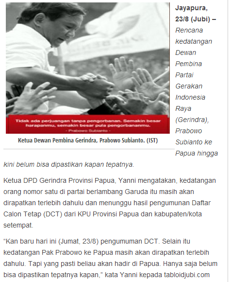 Prabowo Diminta Kampanye di Papua ( Beranikah ?) wkwkwkwkwkwk