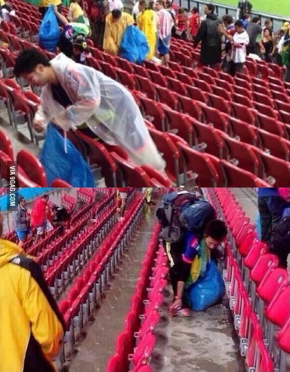 INI YANG DILAKUKAN FANS JEPANG SETELAH MENONTON PERTANDINGAN TADI MALAM #RESPECK