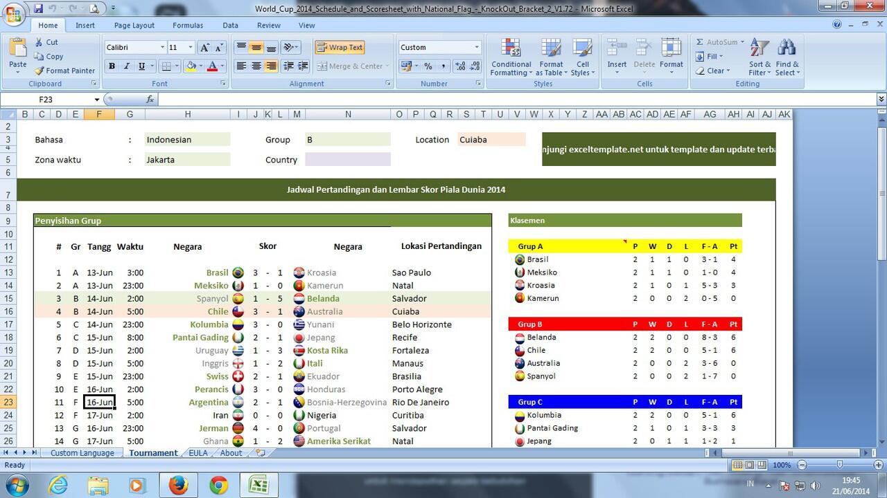 &#91;SHARE&#93; Aplikasi Desktop Piala Dunia 2014 Format Exel 