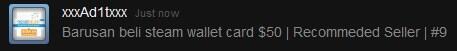 Steam Wallet Card | Redeem Code