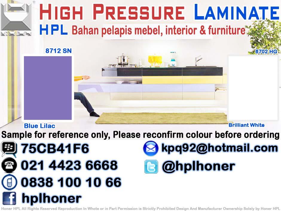 Terjual HPL Bahan Pelapis Interior Furniture Partisi Mebel 