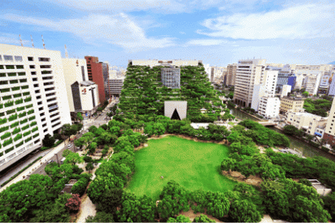 Kekurangan lahan, arsitek Jepang buat taman bertingkat