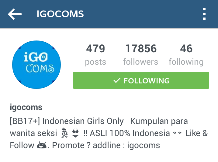 Cewek Cantik IGO Instagram