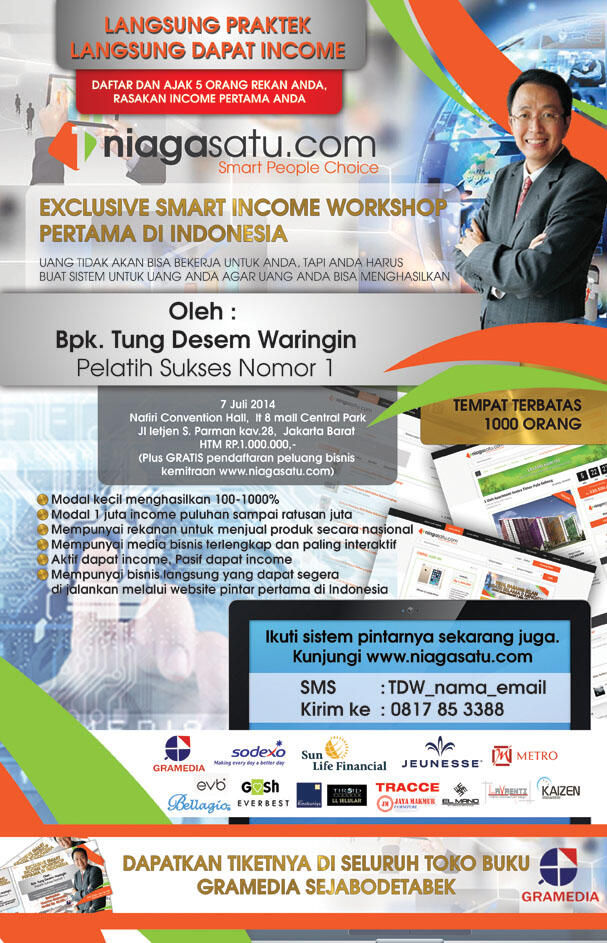&#91;INFO&#93; Seminar Exclusive Smart Income Workshop Bersama Tum Desem Waringin