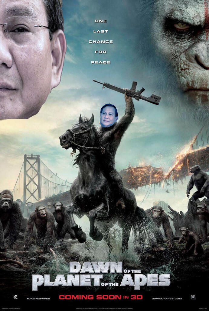 Prabowo main Film DAWN OF THE PLANET OF THE APES buat kampanye...cekidot Sinopsisnya.