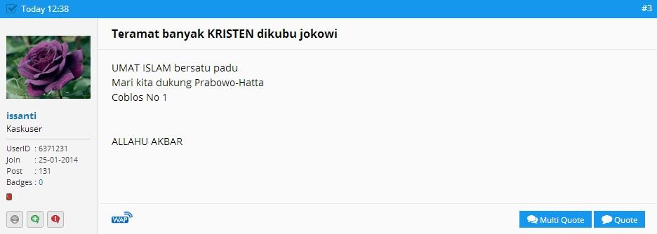 BEGINIKAH PEMILIH CERDAS YANG KATANYA CINTA INDONESIA???