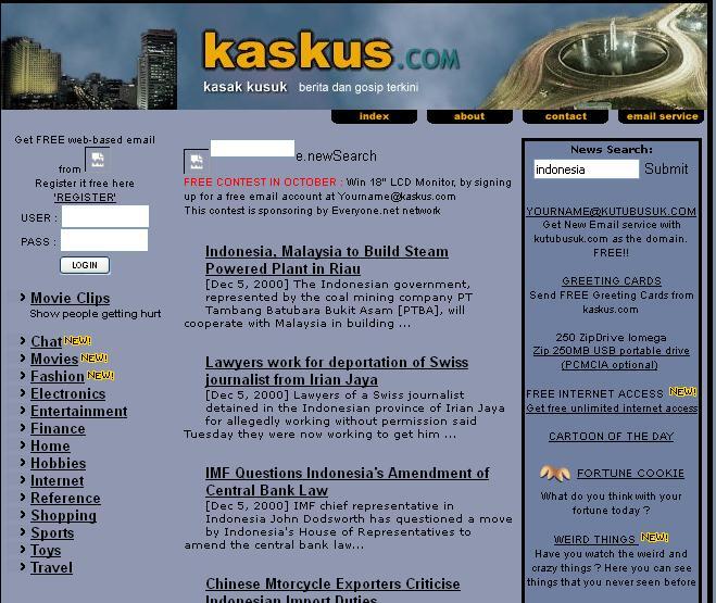 Nostalgia dengan Tampilan Jadul 8 Website-website Indonesia Terkenal 