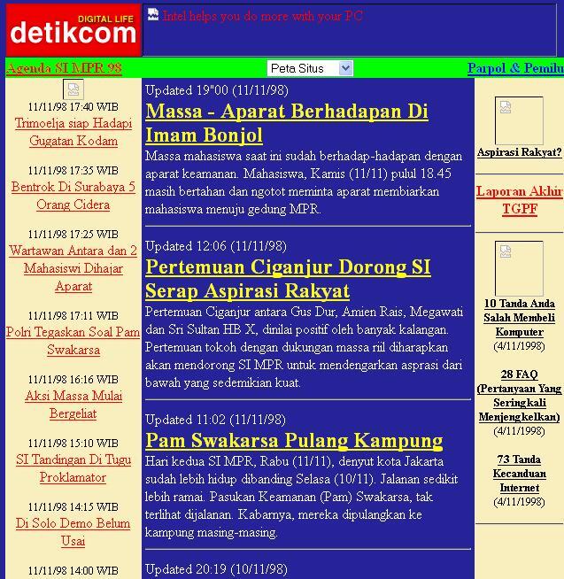 Nostalgia dengan Tampilan Jadul 8 Website-website Indonesia Terkenal 