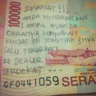 Ane nemu Voucher yang dituker 1 mobil avanza