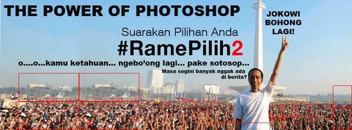 Foto kampanye jokowi di monas sotoshop?