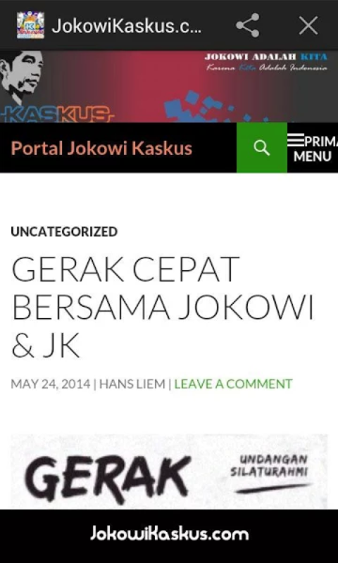 Aksi Relawan Untuk Jokowi (YANG MAU MENAMBAHKAN SILAHKAN)