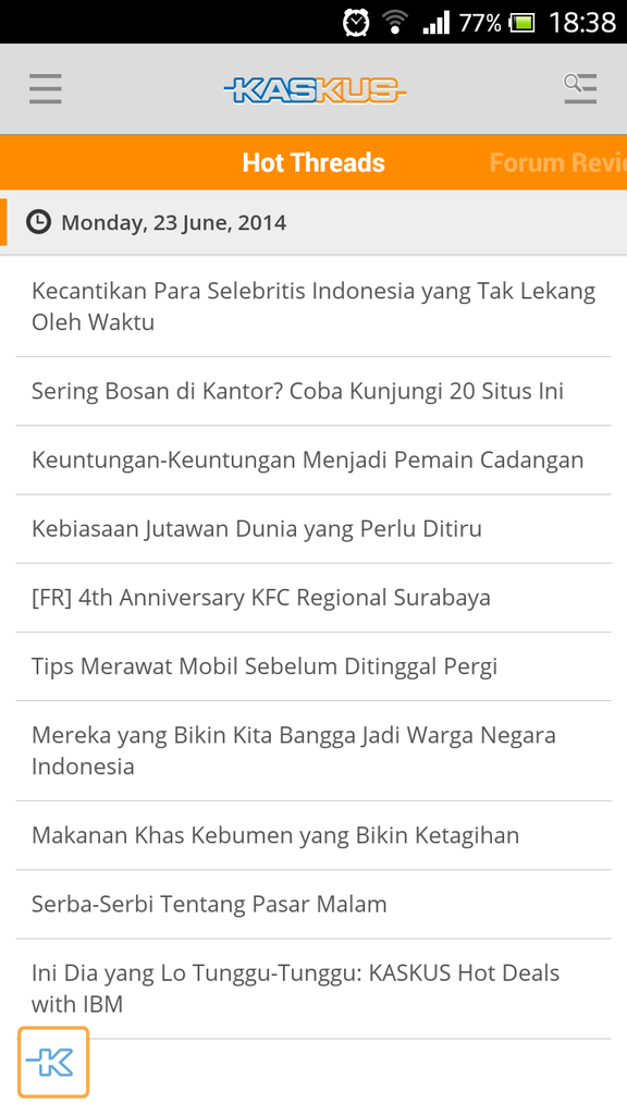 BUG Kaskus Application pada OS Android