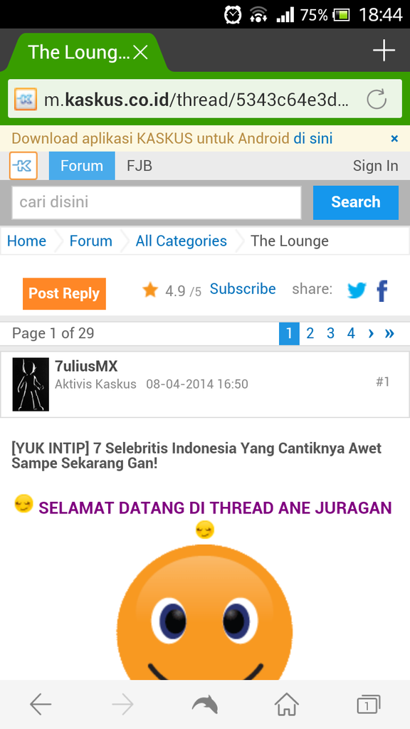 BUG Kaskus Application pada OS Android