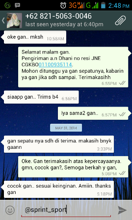 --- SPRINT SPORT SHOP Official Testimonies ---