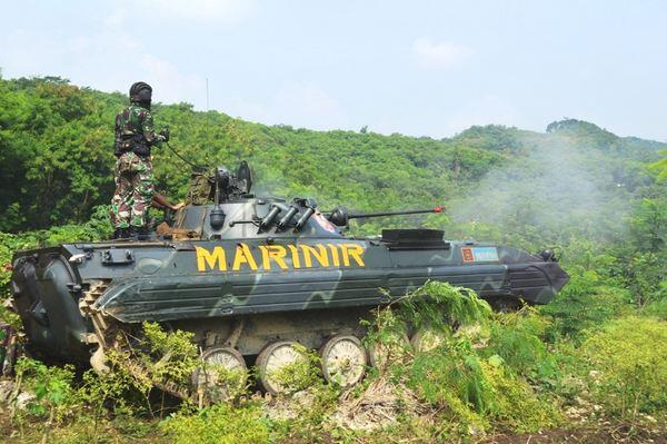 BATALYON ARHANUD-2 MARINIR LAKSANAKAN LATIHAN SATUAN LANJUTAN
