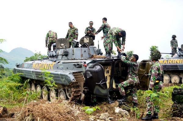 BATALYON ARHANUD-2 MARINIR LAKSANAKAN LATIHAN SATUAN LANJUTAN