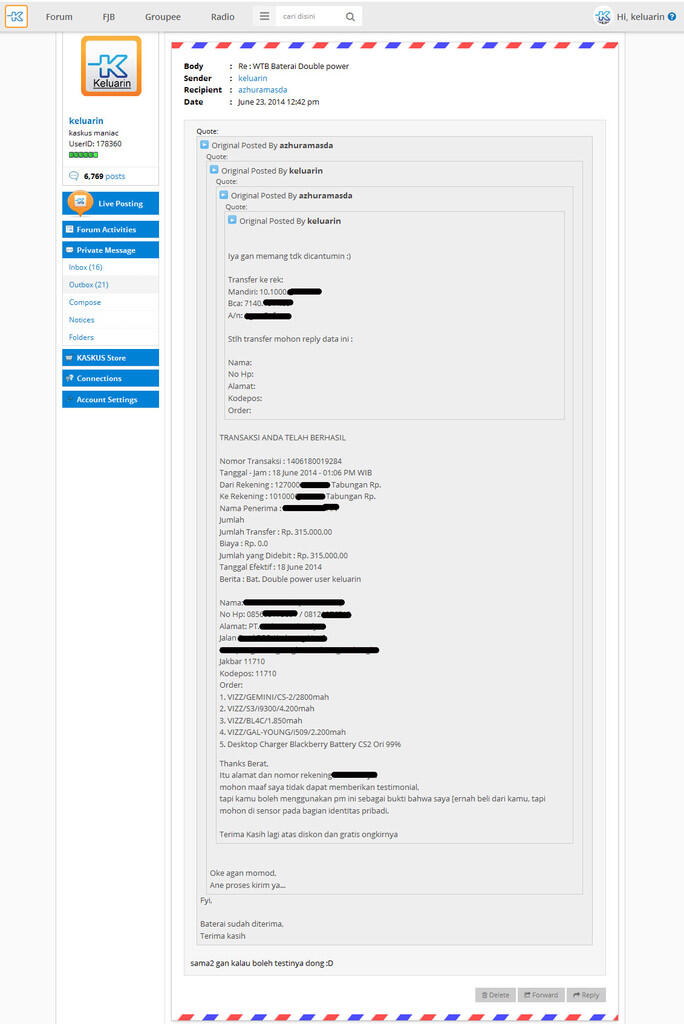 ..::: Testimonial keluarin :::..