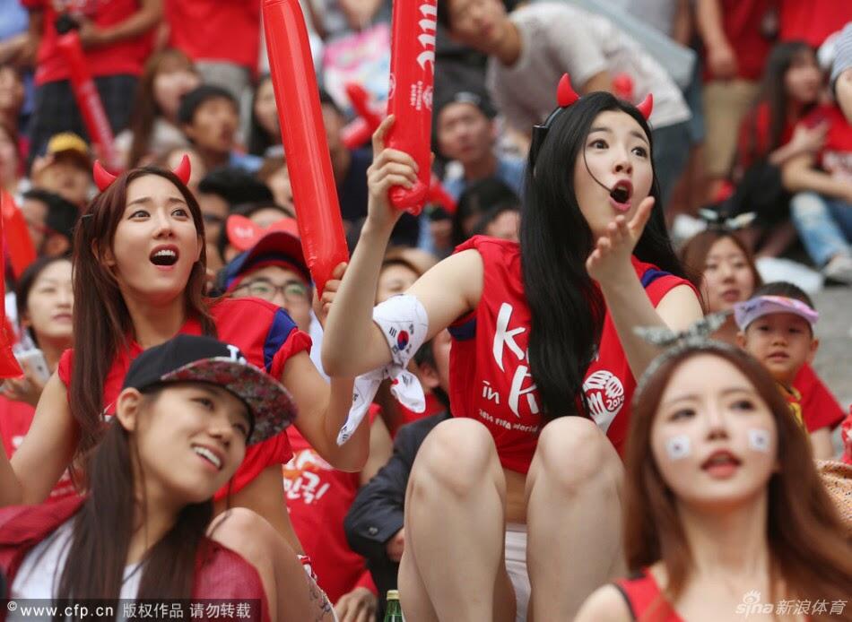 Para Suporter Cantik & Seksi Korea Selatan di Piala Dunia 2014