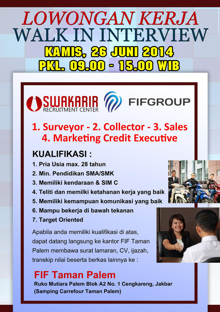 LOWONGAN KERJA - WALK IN INTERVIEW