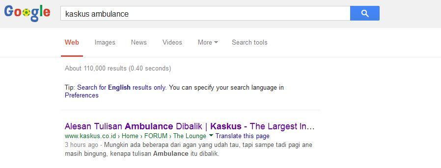 Alesan Tulisan Ambulance Dibalik