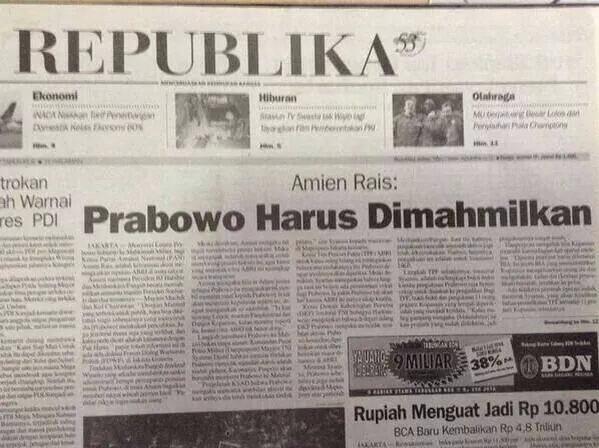 Beberapa fakta-fakta tentang prabowo
