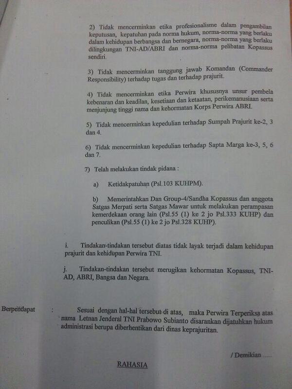 Beberapa fakta-fakta tentang prabowo