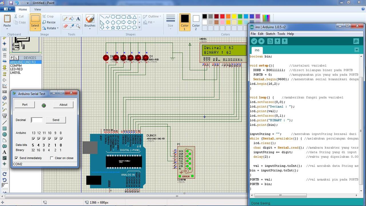 &#91;ASK&#93; CARA nampilin bilangan binnary di LCD dengan program mikrokontroler/Arduino UNO