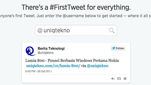 Cara Melihat “Tweet” Pertama Suatu Akun