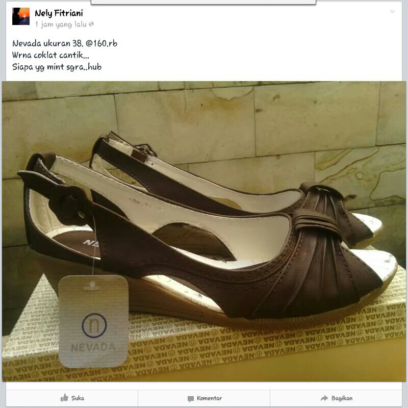 Terjual Sepatu sandal  wanita  nevada  size 38 gan 160rb 