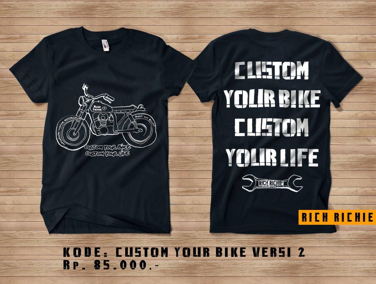 Terjual KAOS MOTOR HONDA CB SUZUKI TS CUSTOMBYSON CAFE RACER