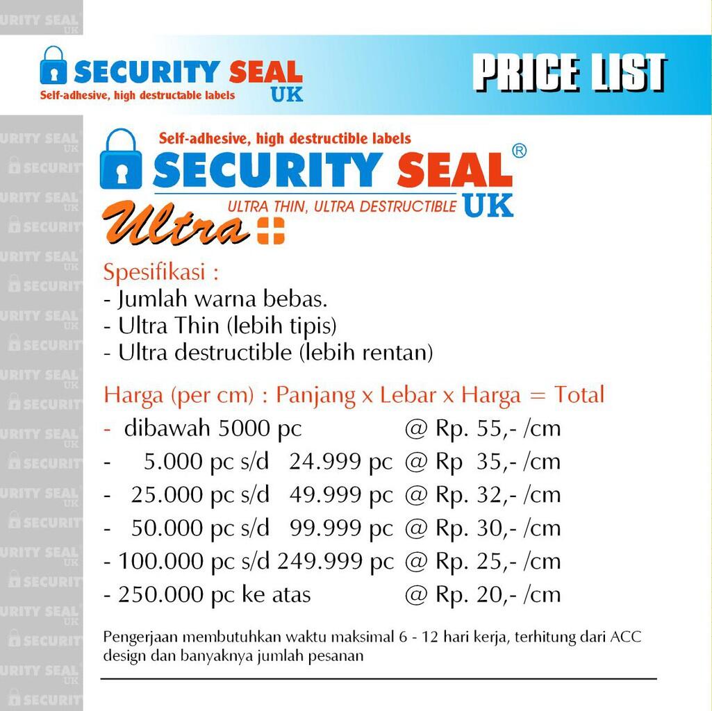 Stiker Segel Pecah Telor / Security Seals