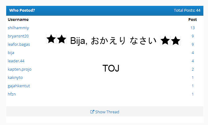 ★★Bija, おかえり なさい★★
