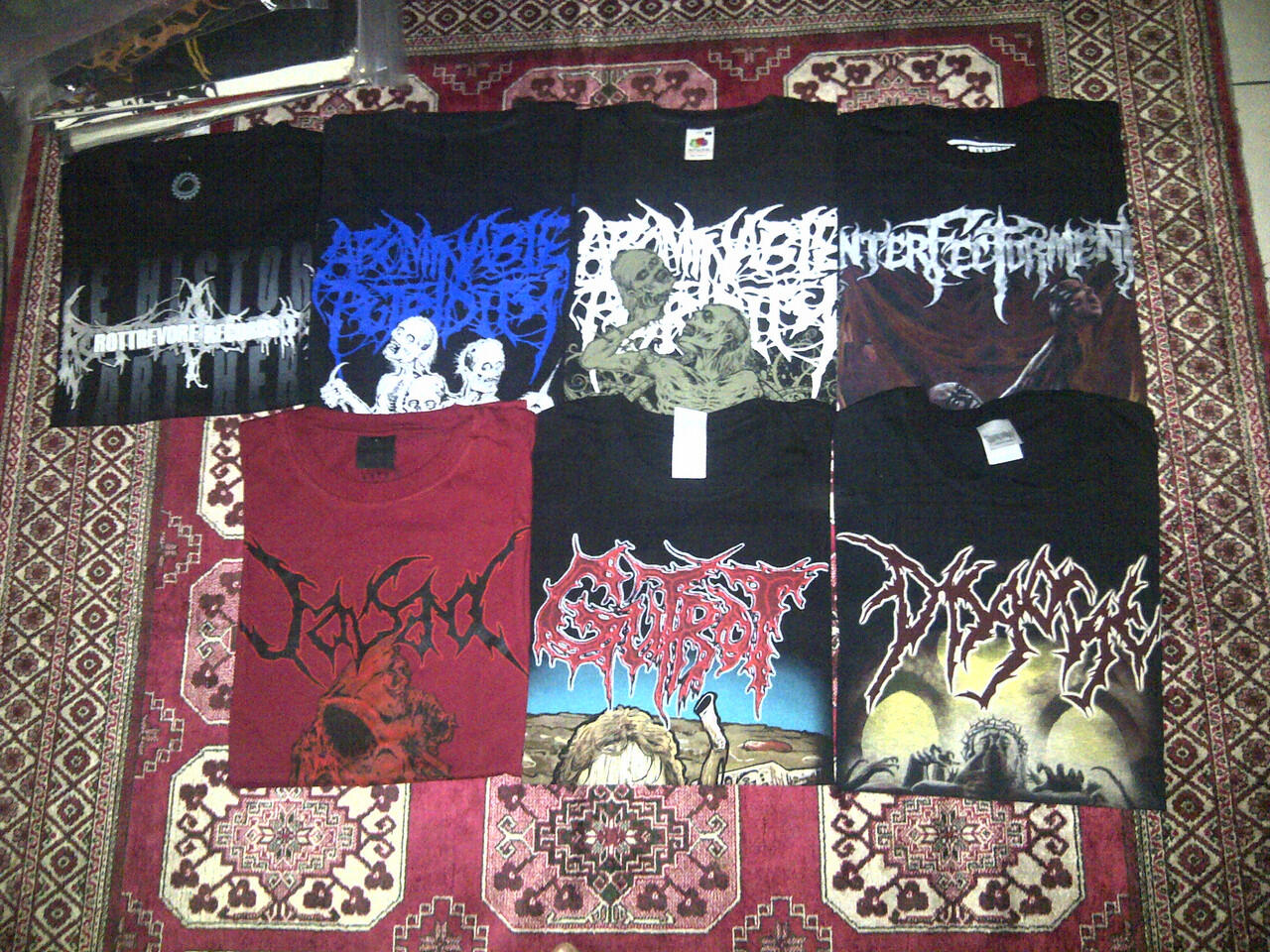 kaos band brutal death metal disgorge, abominable putridity, etc.