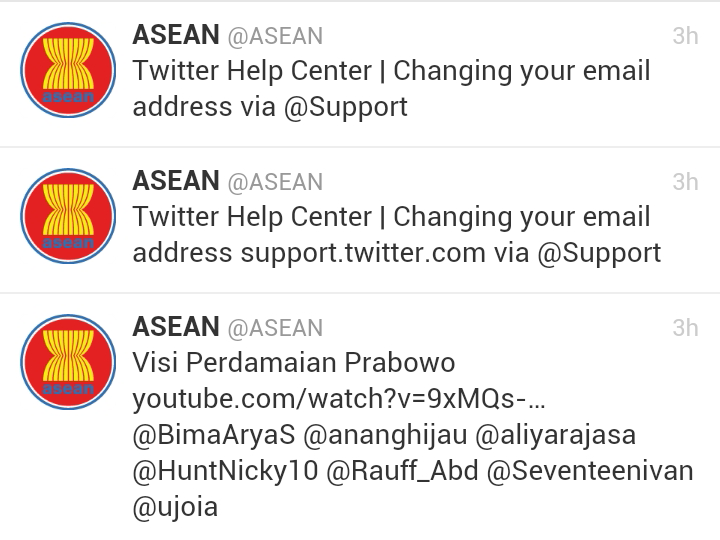 Akun Twitter @ASEAN Diretas?