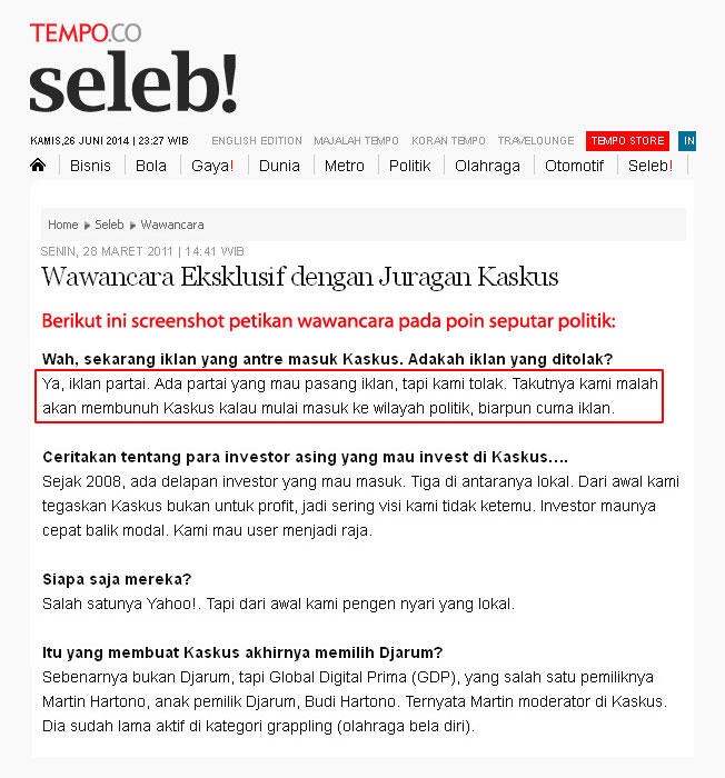 Fakta Pertaruhan KASKUS Mendukung Jokowi, Antara Keuntungan dan Resikonya &#91;HOT&#93;