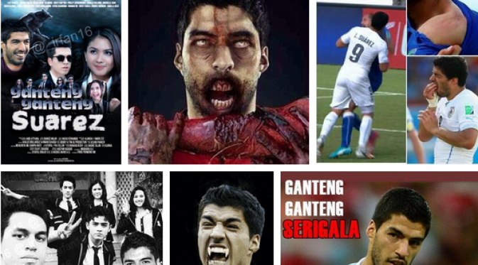 &#91;Ngakak&#93; Meme Suarez menggigit pemain Italia ramai di media sosial