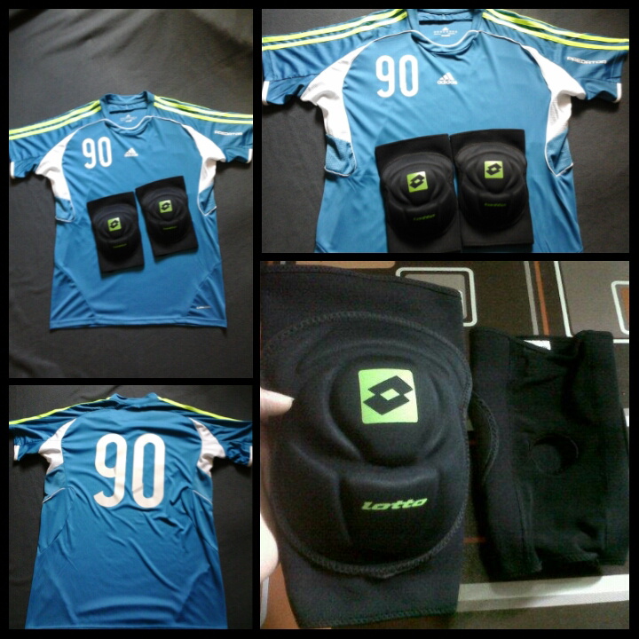 jersey adidas climcool grade ori & knee (pelindung lutut) lotto original