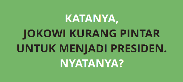 KEJAM NYA MEREKA..! Jawaban Atas Segala Fitnah-Fitnah yang Ditujukkan Ke Jokowi